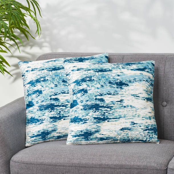 17 Stories N'Keal Machine Woven Polypropylene Blend Light Gray/Blue Rug